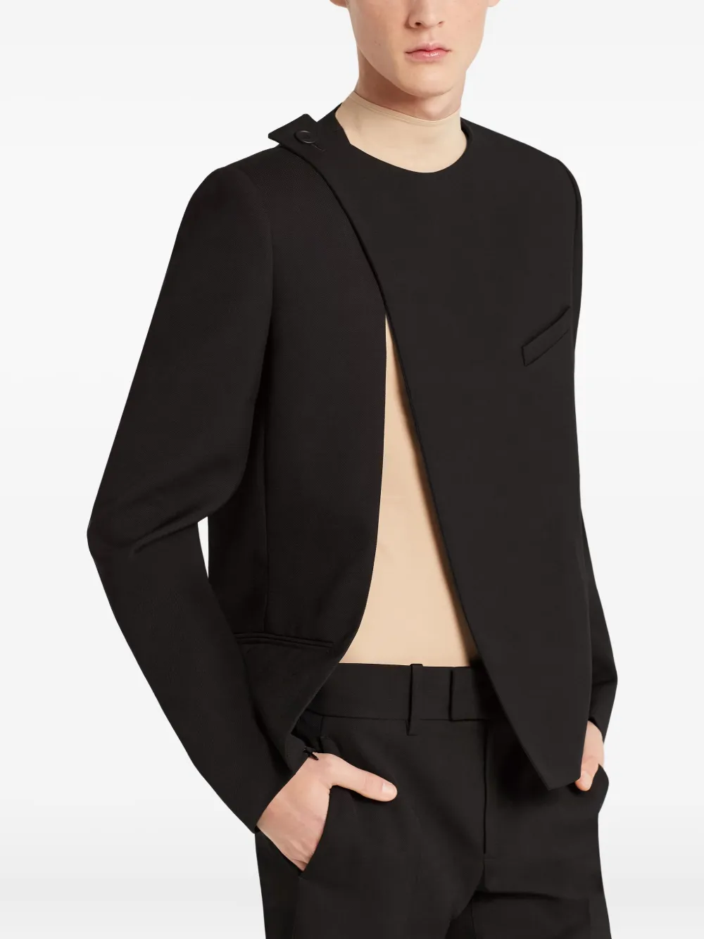 Courrèges Asymmetrische blazer Zwart
