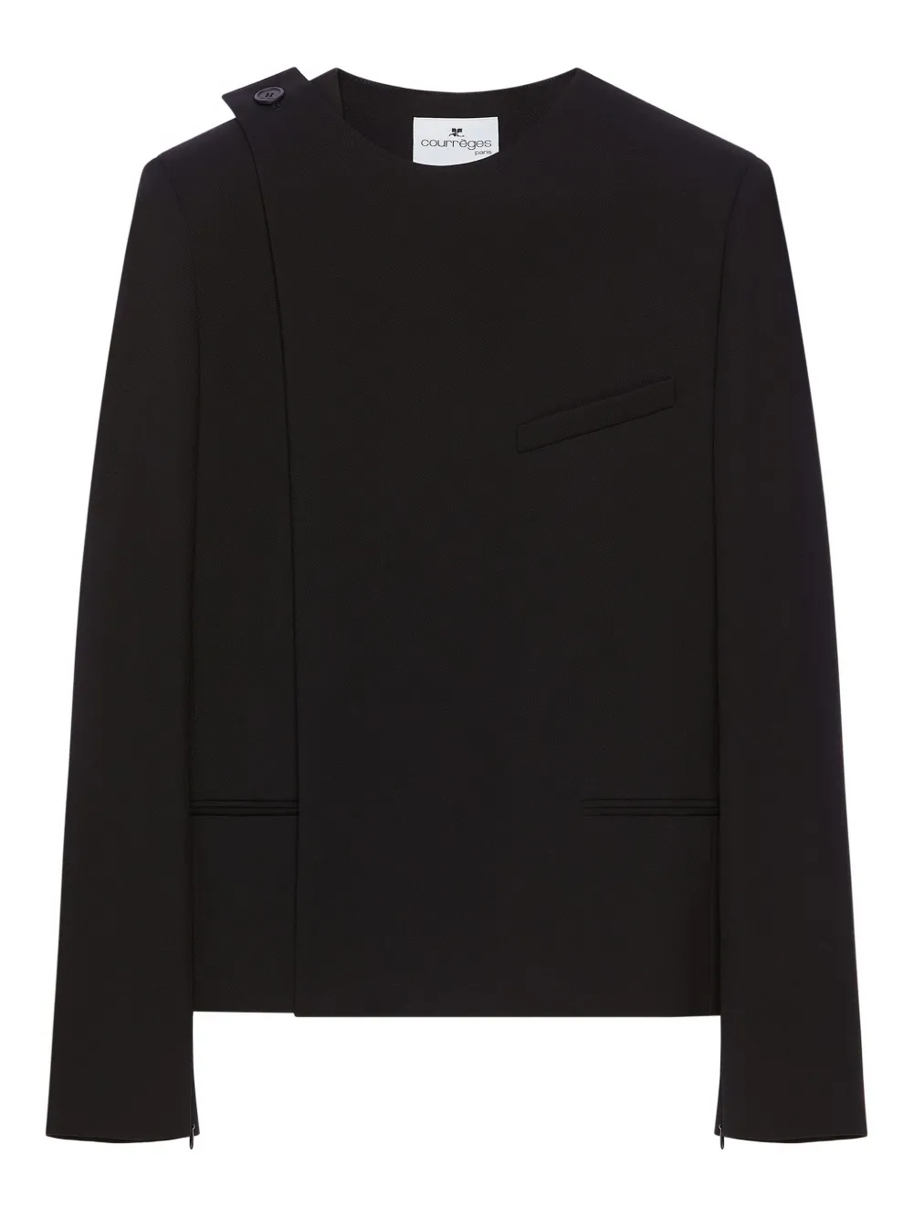 Courrèges Asymmetrische blazer Zwart