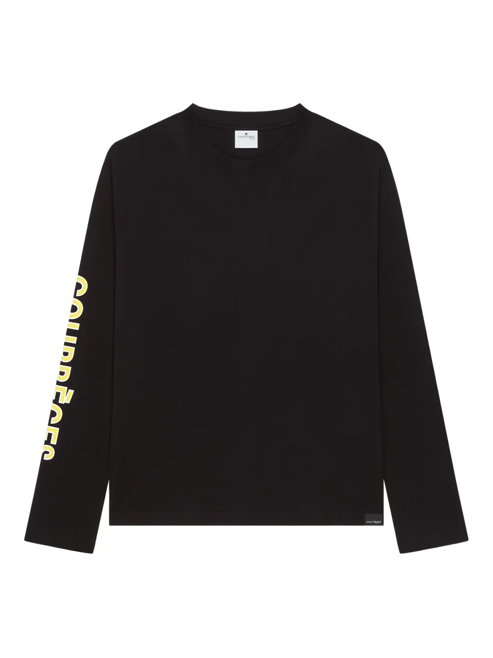 Courrèges T-shirt met logoprint Zwart