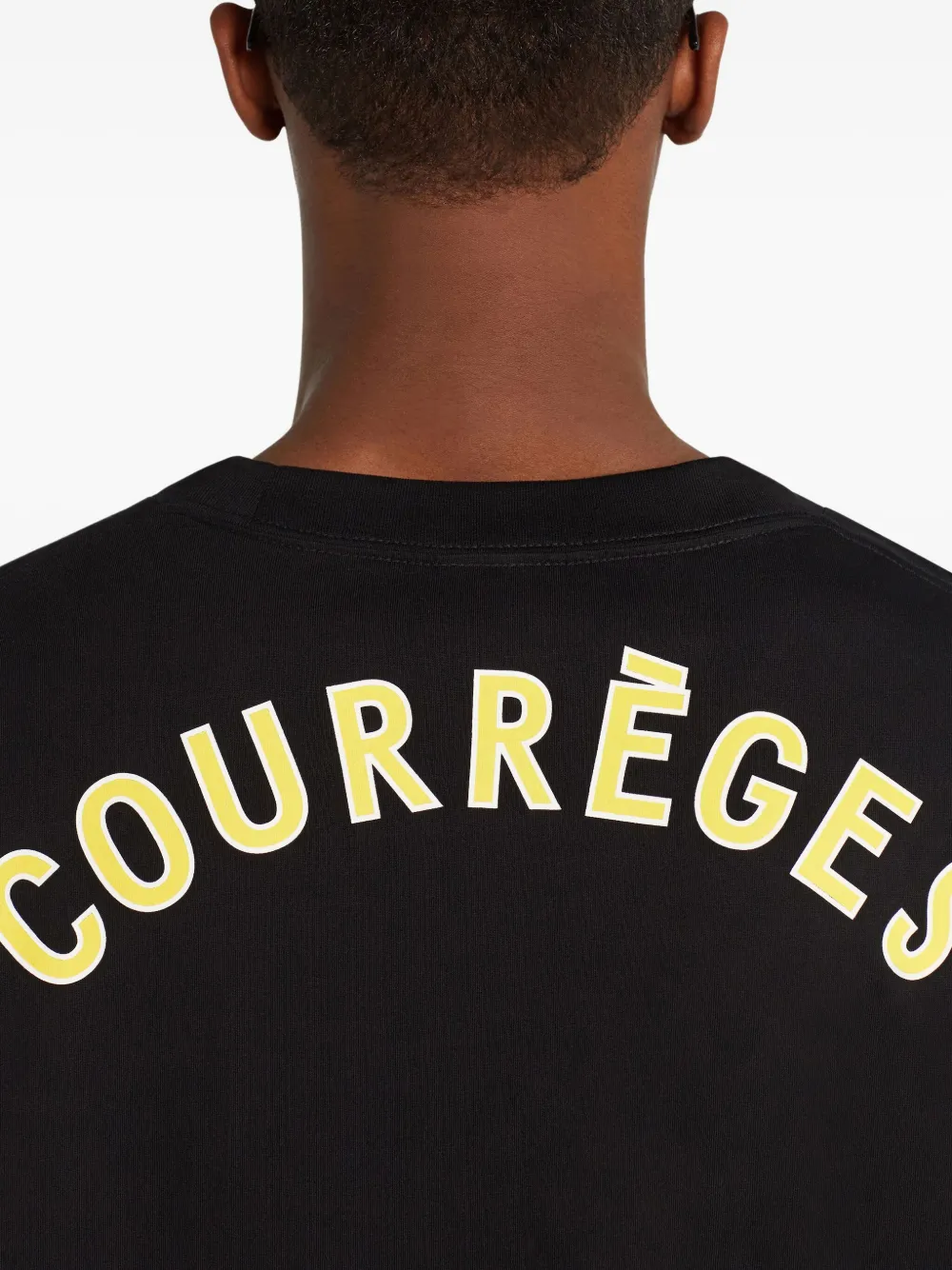 Courrèges T-shirt met logoprint Zwart