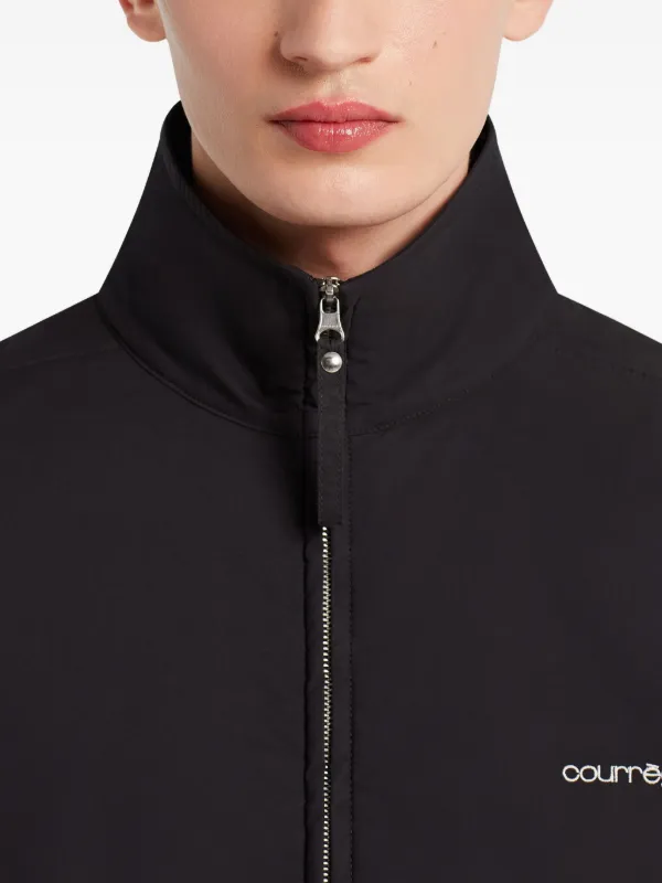 Courrèges ジップアップ ボンバージャケット | ブラック