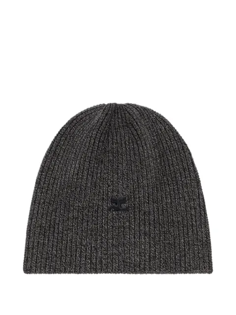 Courrèges bonnet en maille à design côtelé