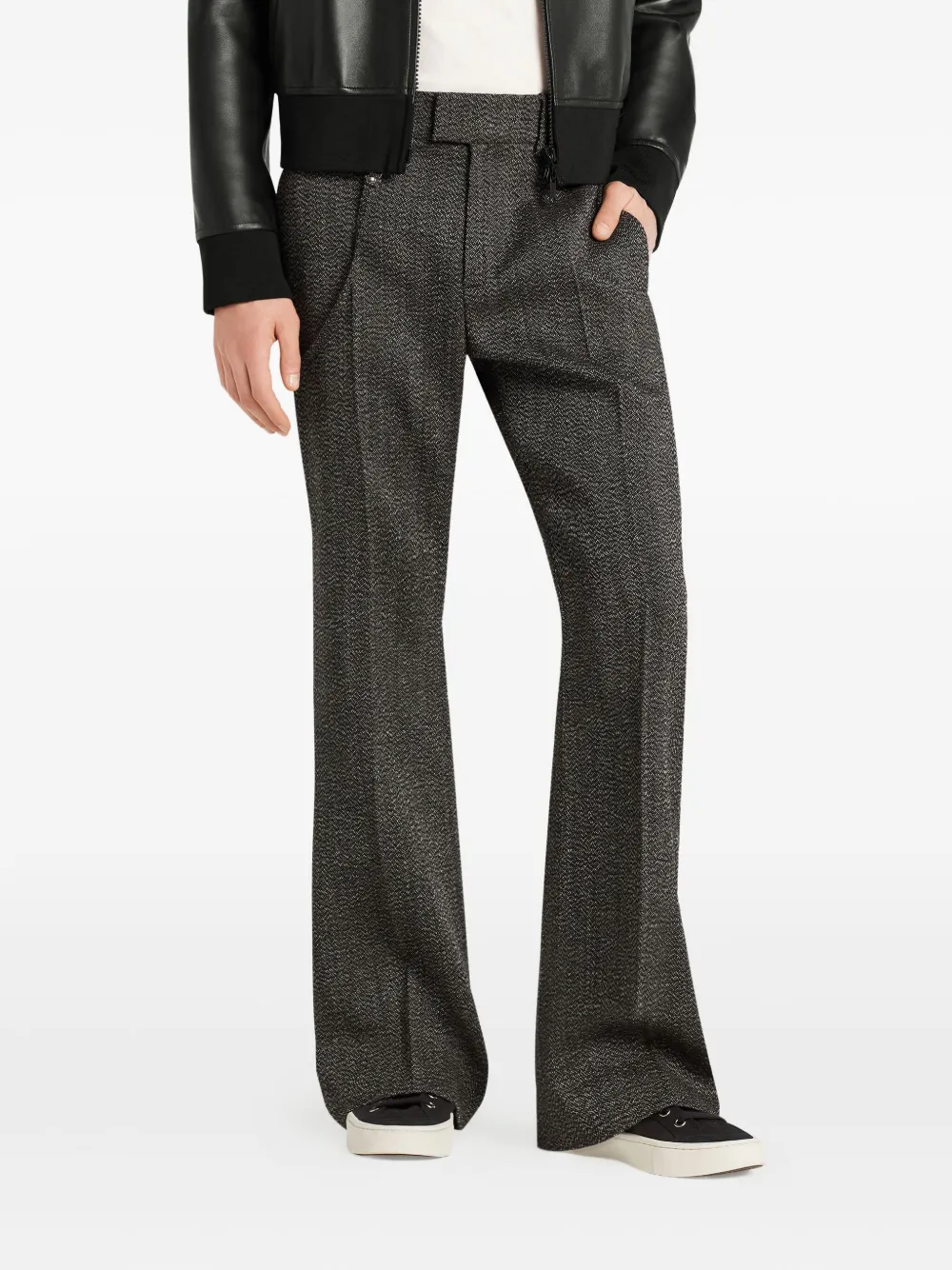 Courrèges strap-detail trousers Zwart