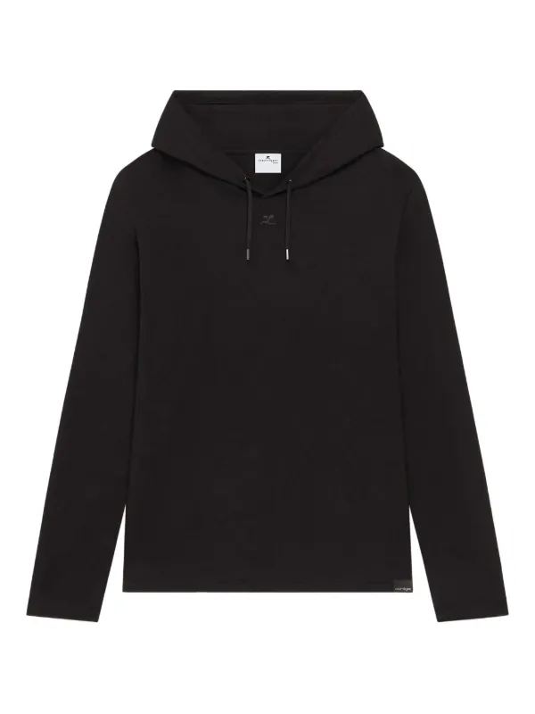 パーカー・フーディ Courreges Black Wool Zipped Hoodie Black Zipped Wool Hoodie by Courrèges on Sale