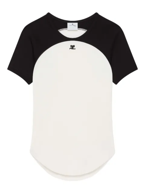 Courrèges Circle Contrast raglan-sleeve T-shirt