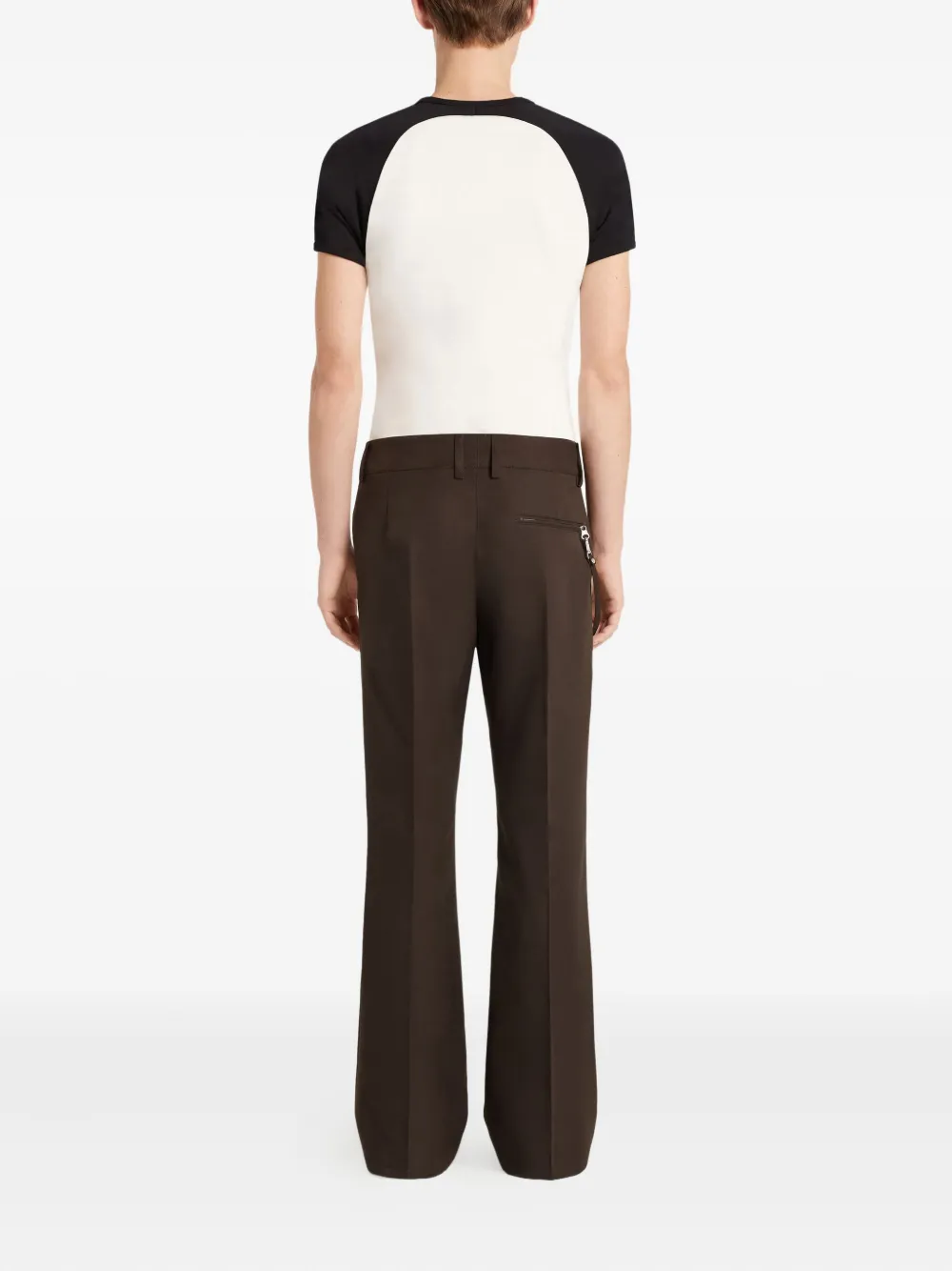 Courrèges Circle Contrast T-shirt met raglan mouwen Wit