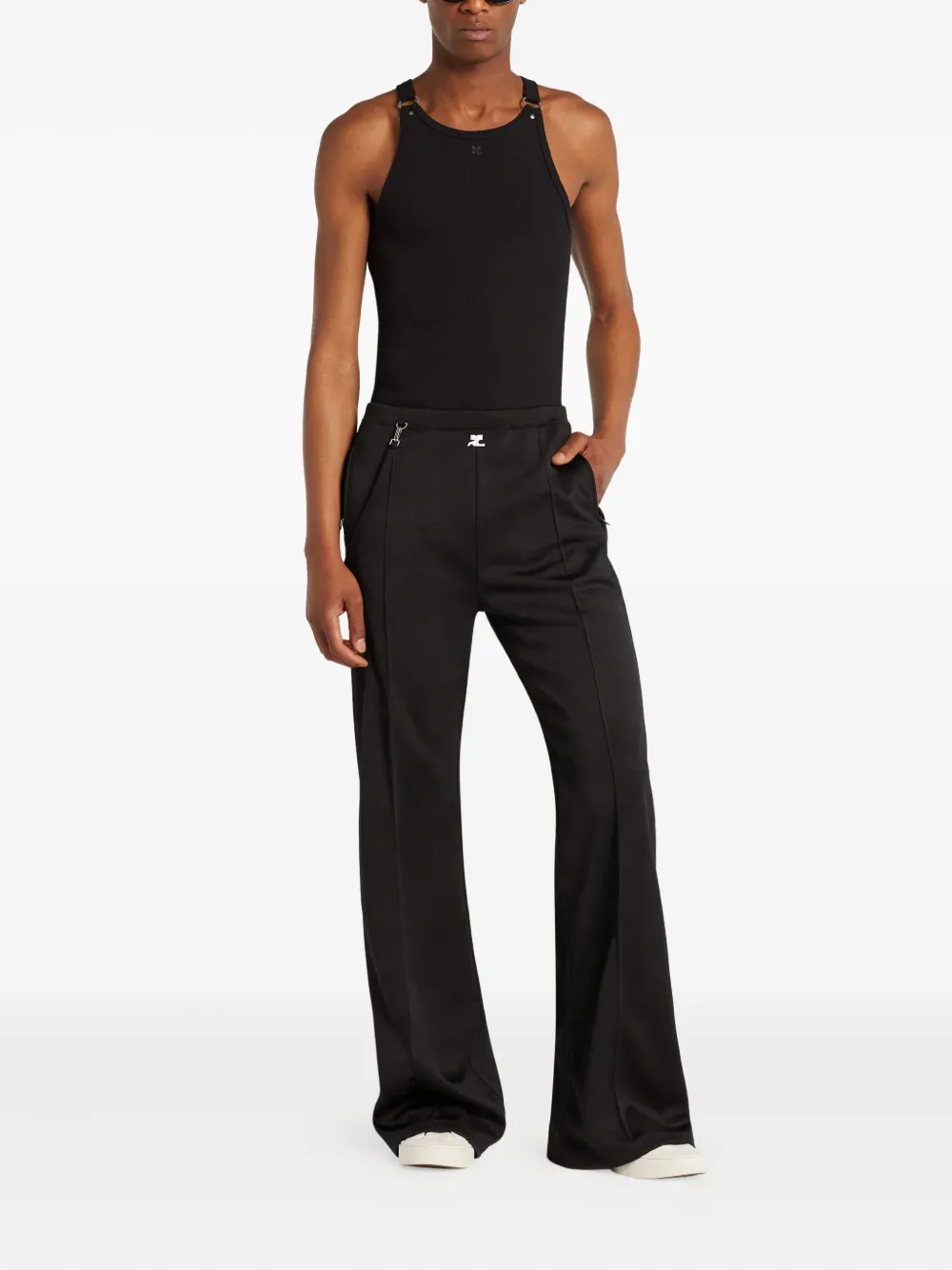 Courrèges Trainingsbroek met detail Zwart