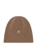 Courrèges ribbed-knit beanie - Brown
