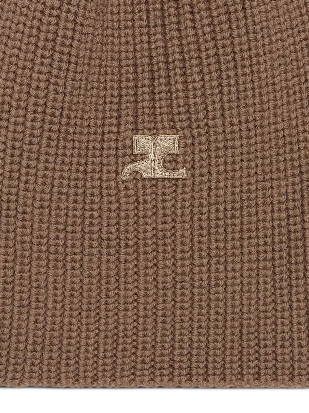 Courrèges Ribgebreide muts Bruin