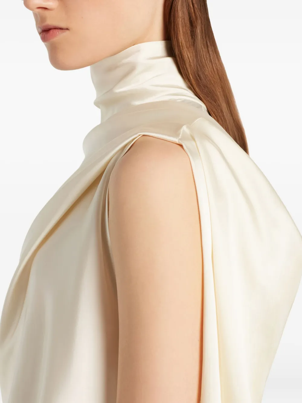 Courrèges Top met hoge hals Beige