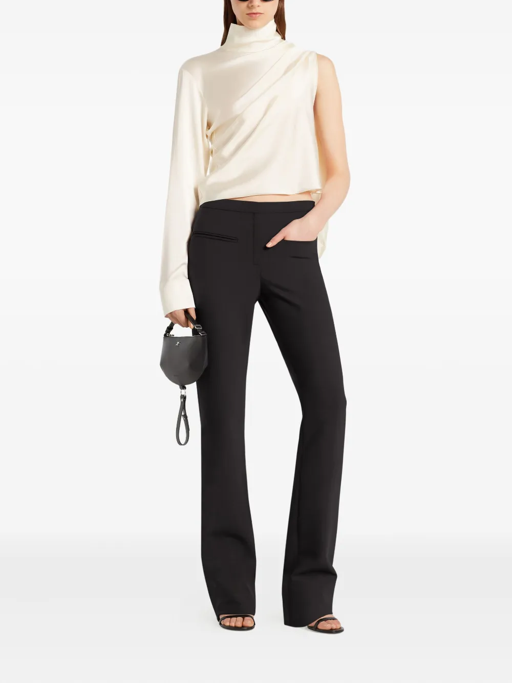 Courrèges Top met hoge hals Beige