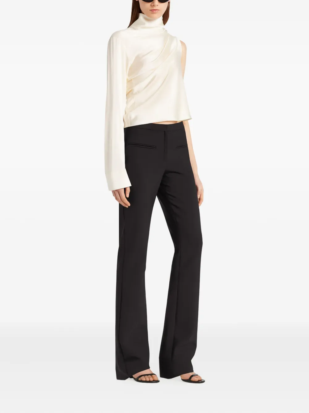 Courrèges Top met hoge hals Beige