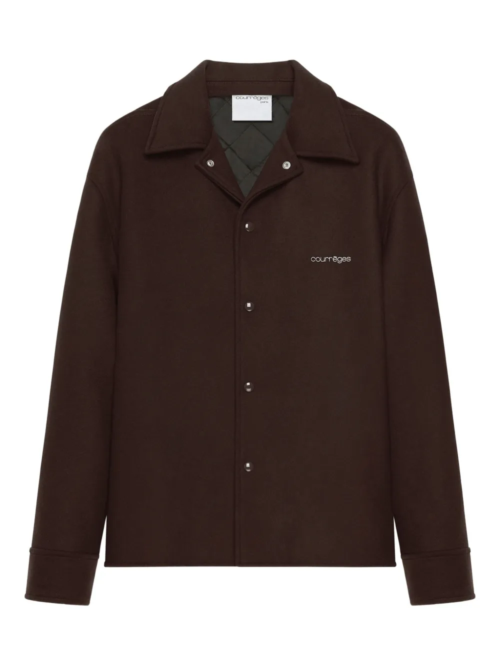 Courrèges Shirtjack met drukknoop Bruin