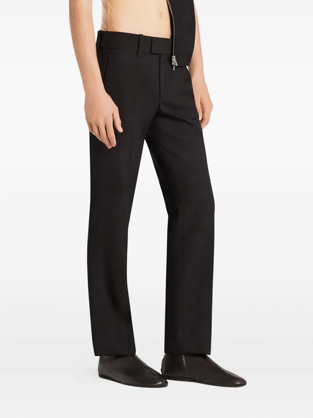 Courrèges Wollen pantalon Zwart