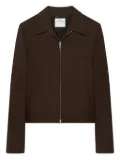 Courrèges collared zip-up jacket - Brown