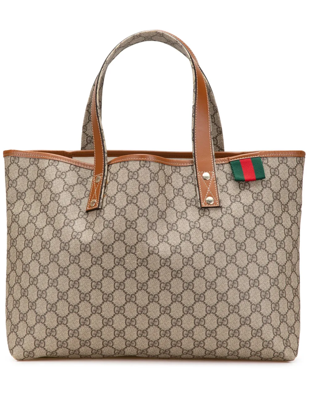 Gucci Pre-Owned 2000-2015 Medium GG Supreme Web Loop tote bag | Brown | Image 1