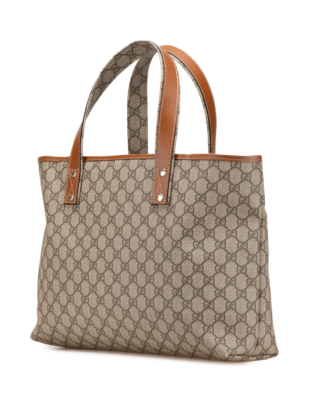 Pre-owned Gucci 2000-2015 Medium Gg Supreme Web Loop Tote Bag