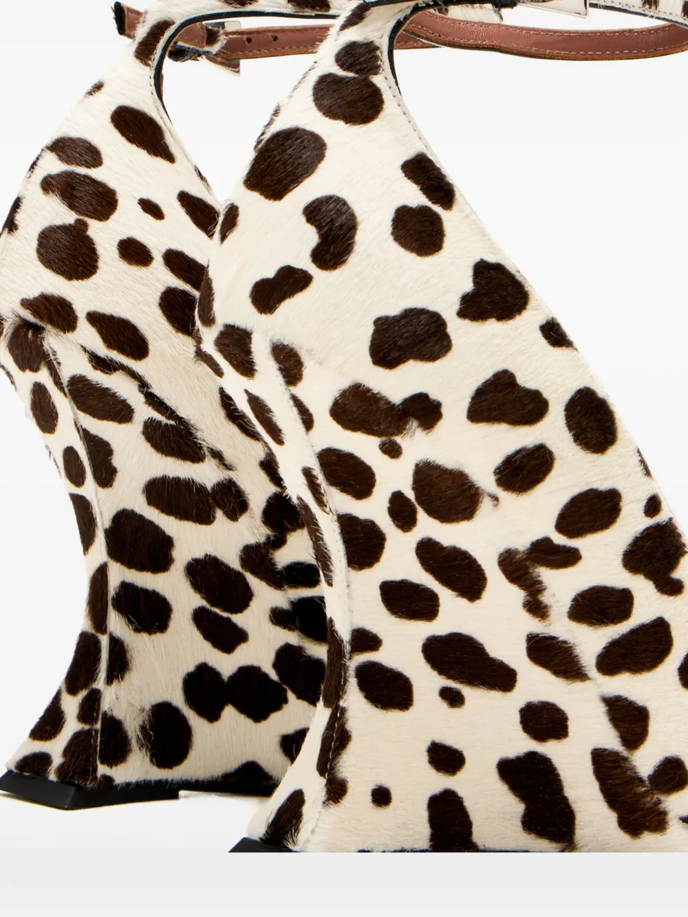 Paris Texas 110mm leopard-print wedge pumps Neutrals
