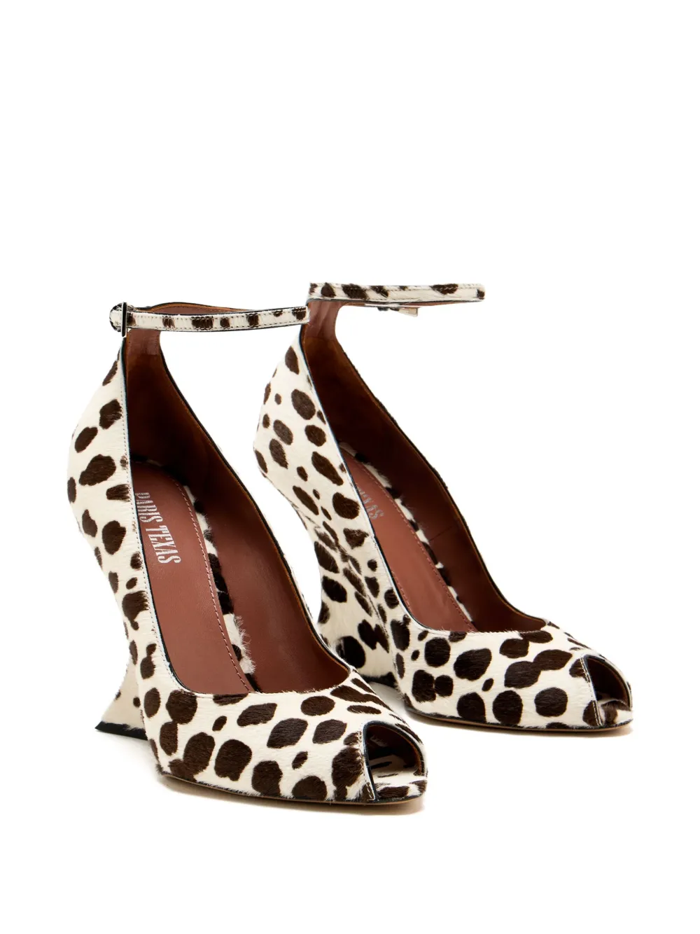 Paris Texas 110mm leopard-print wedge pumps Neutrals