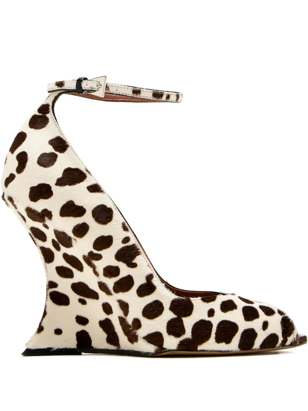 Paris Texas 110mm leopard-print wedge pumps Neutrals