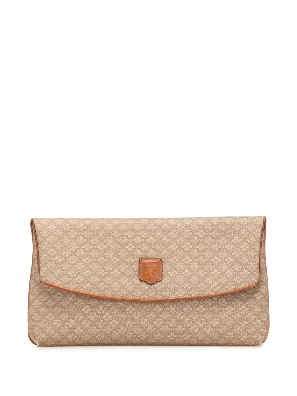Céline Pre-Owned 2007 Macadam Coated Canvas clutch bag | Brown | Image 1