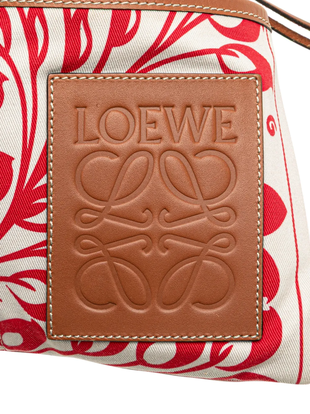極美品✨ロエベ　スモールボーリングバッグ　アナグラム　キャンバス　レザー　総柄 LOEWE 【新品未使用】ロエベ アナグラムジャガードキャンバス