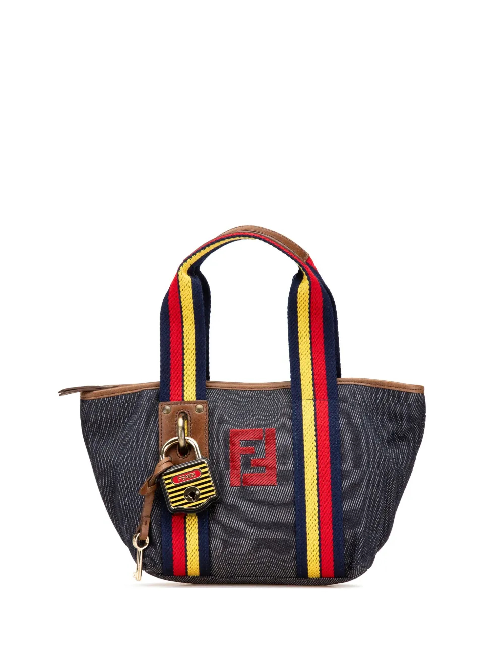 Fendi Pre-Owned mini sac à main Lock Shopping Tote (2000-2010) | bleu | Image 1