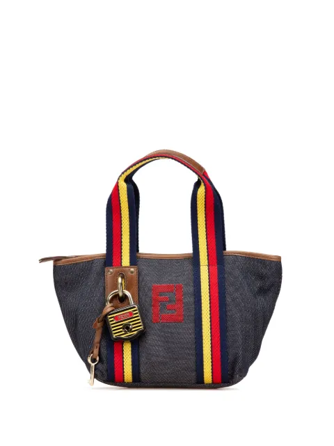 Fendi Pre-Owned 2000-2010 Mini Denim Lock Shopping Tote handbag