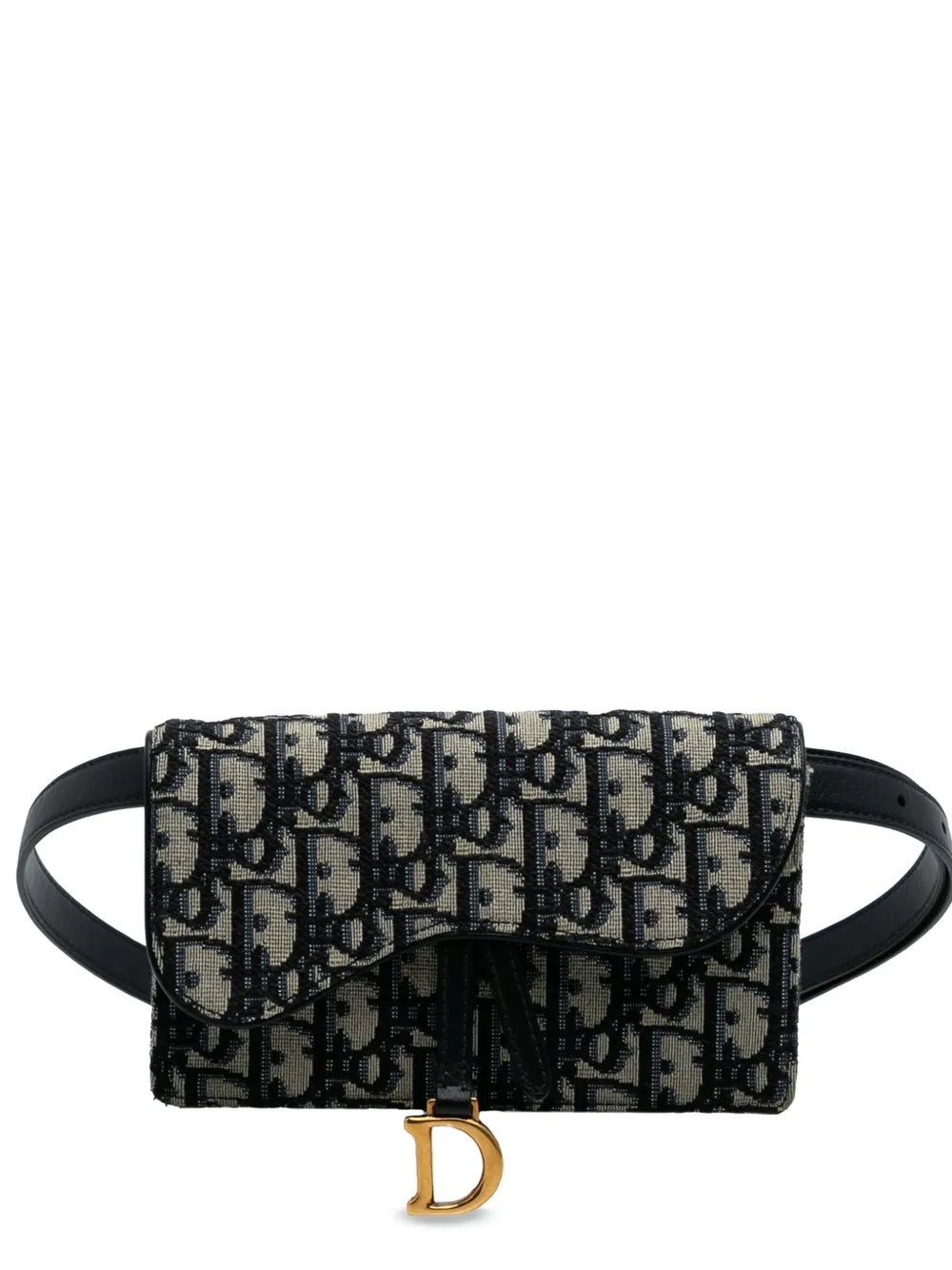 Christian Dior Pre-Owned 2019 Oblique Canvas Saddle belt bag | Blue | Image 1