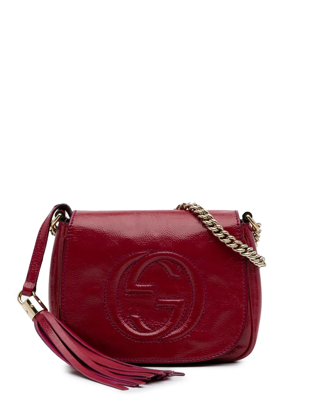 Gucci Pre-Owned 2016-2024 Small Patent Soho Chain Flap crossbody bag - Gucci Pre-Owned 2016-2024 Small Patent Soho Chain Flap crossbody bag -