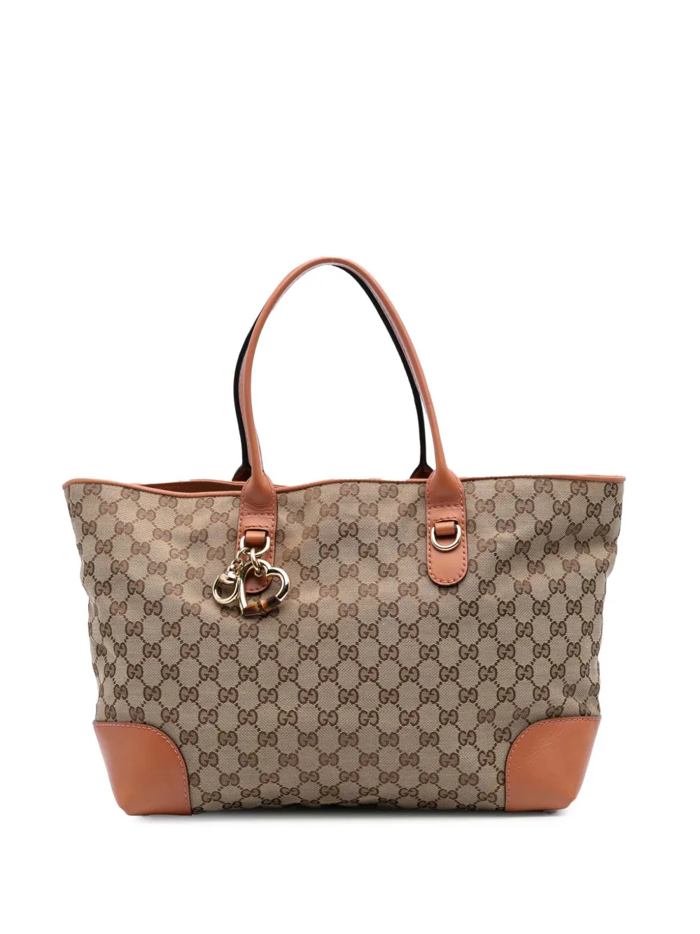 Gucci Pre-Owned 2016-2024 GG Canvas Heart Bit tote bag | Brown | Image 1