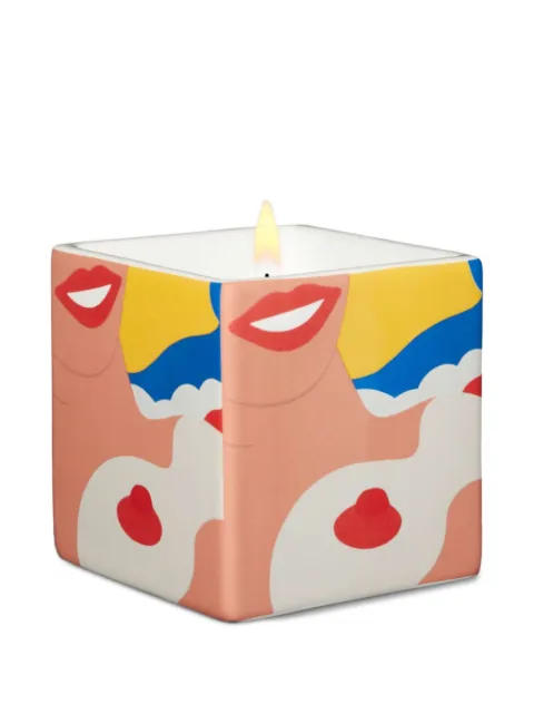 Ligne Blanche graphic-print square candle