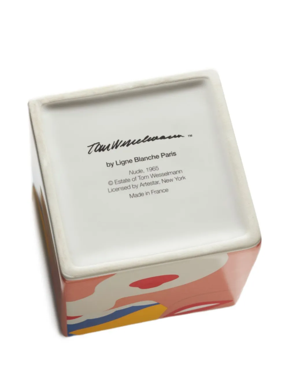 Ligne Blanche graphic-print square candle | Candles | Image 2