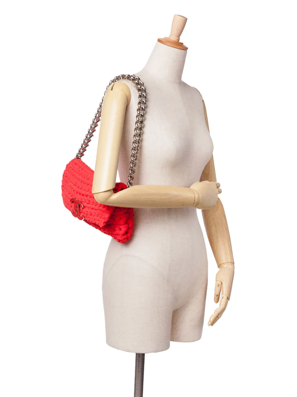 CHANEL Pre-Owned 2014 Neoprene Fancy Crochet Flap shoulder bag | Pre-Owned | Image 2