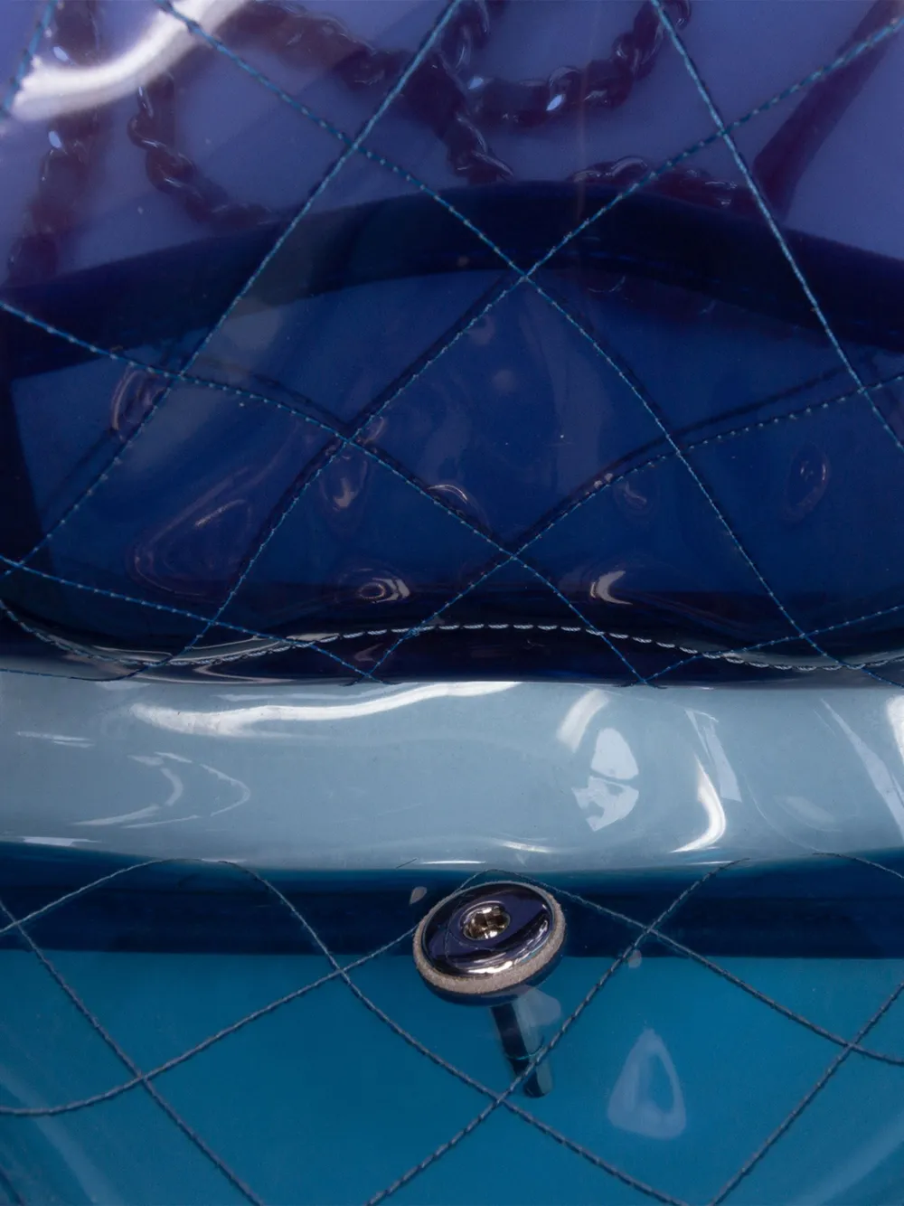 Pre-owned Chanel 2018-2019 Small Pvc And Lambskin Coco Splash Flap Shoulder Bag
