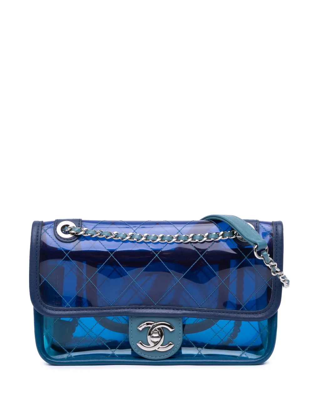 Pre-owned Chanel 2018-2019 Small Pvc And Lambskin Coco Splash Flap Shoulder Bag