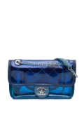 CHANEL Pre-Owned 2018-2019 Small PVC and Lambskin Coco Splash Flap shoulder bag - Blue