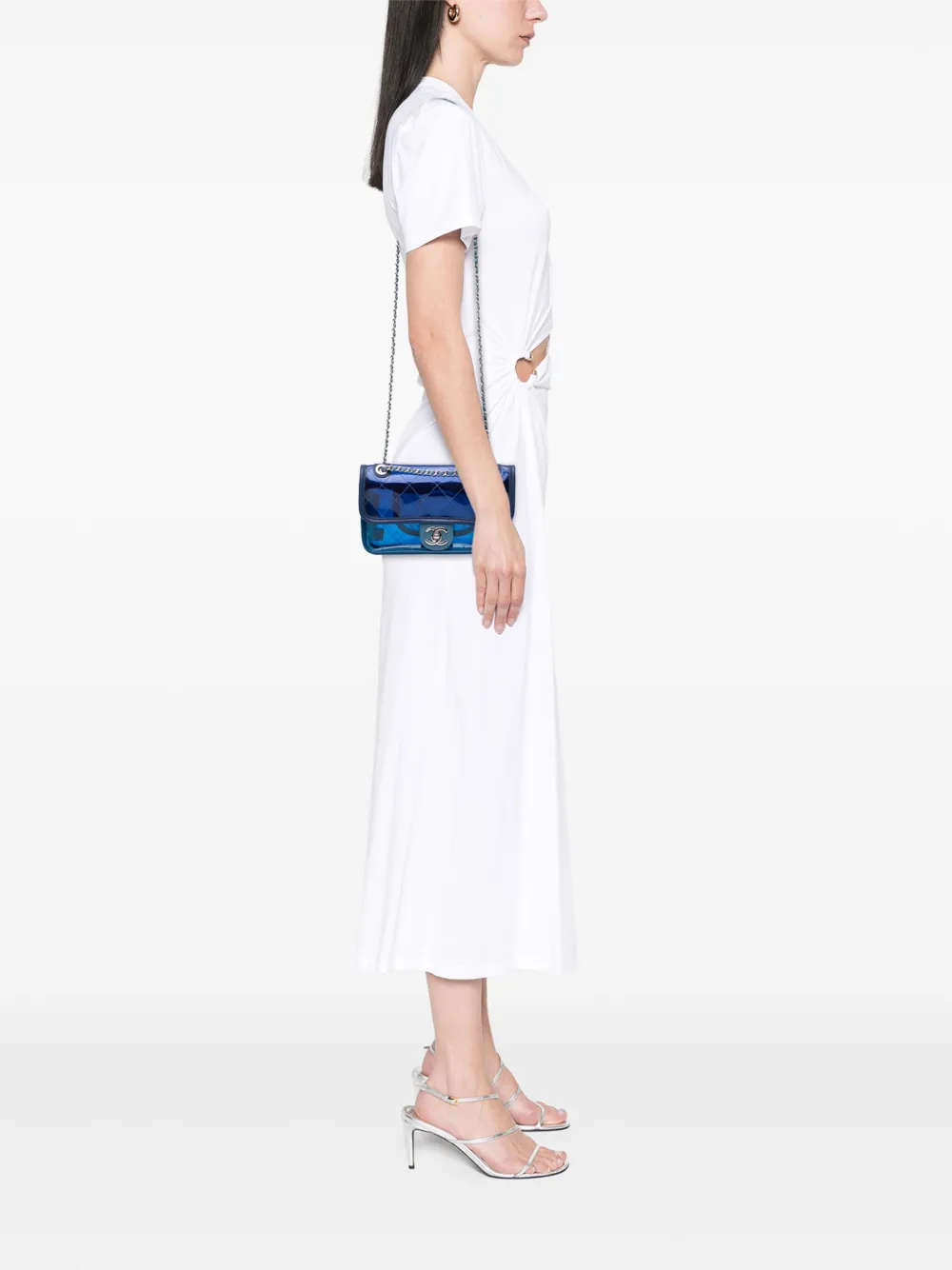 Pre-owned Chanel 2018-2019 Small Pvc And Lambskin Coco Splash Flap Shoulder Bag