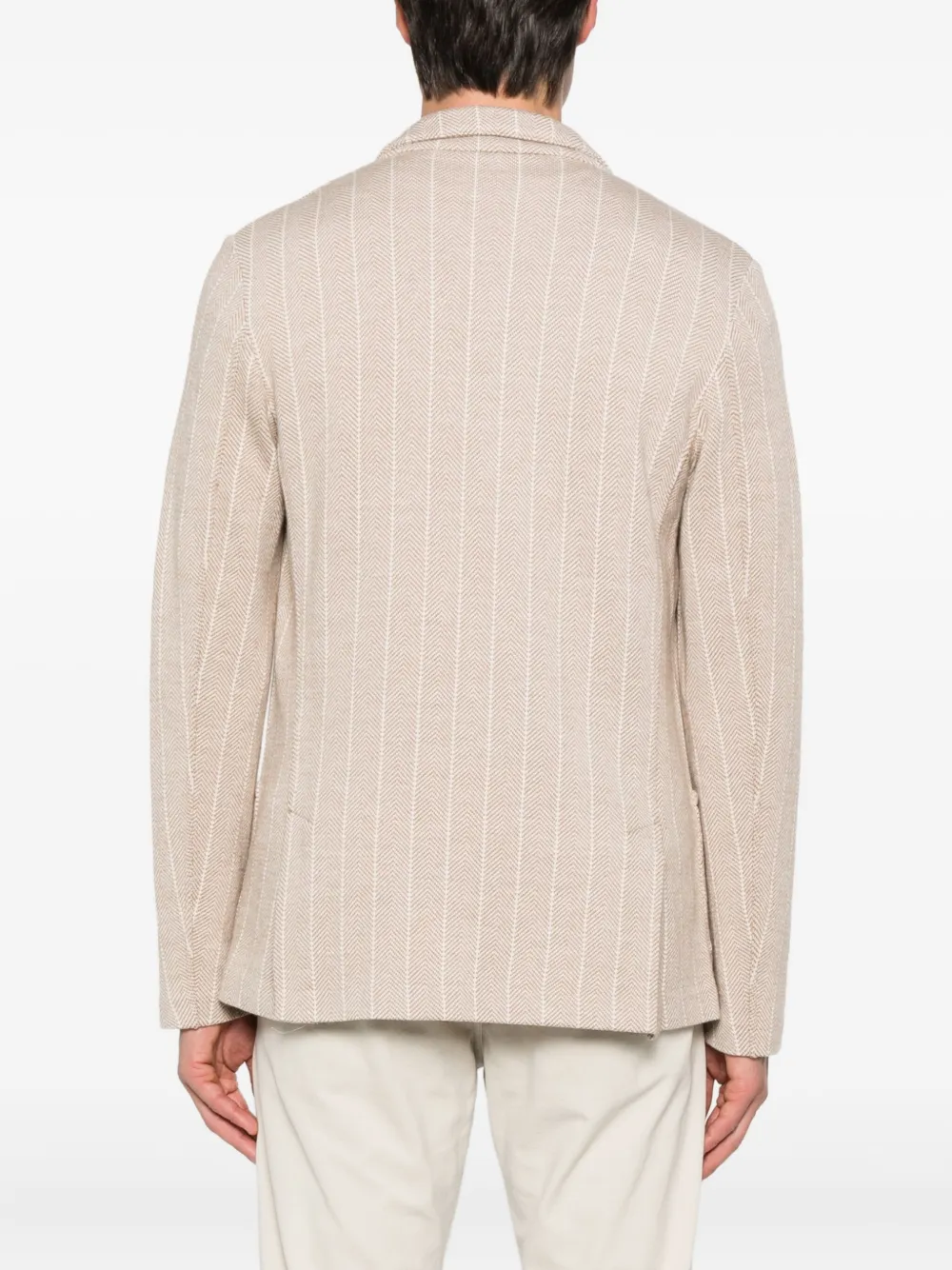 Gran Sasso Virgin Wool Single-breasted Blazer In Neutral