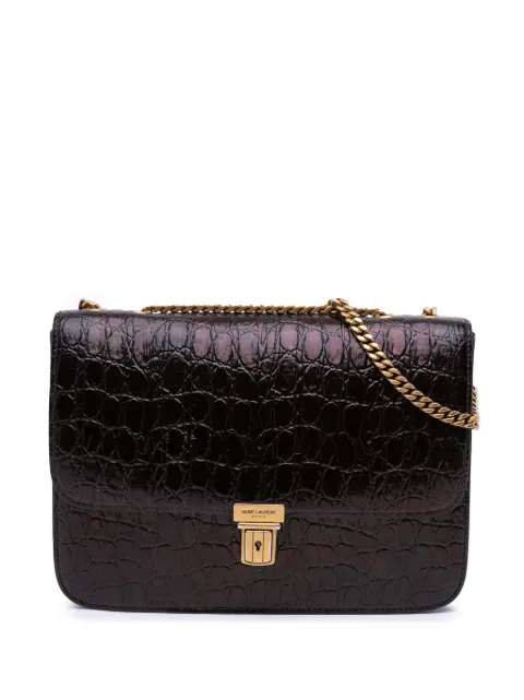 Saint Laurent Pre-Owned شنطة كتف 'توك' جلد بسلسلة ونقش جلد التمساح 2020