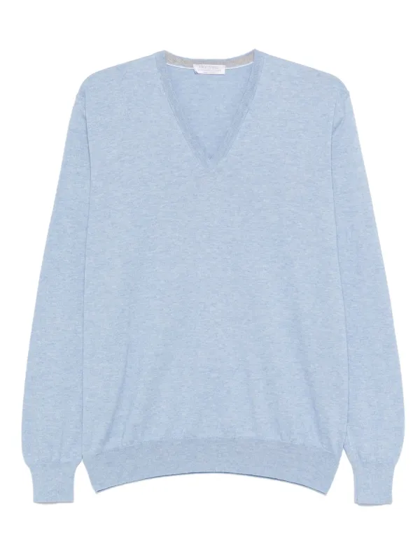 Gran Sasso Vネック セーター | ブルー | FARFETCH JP