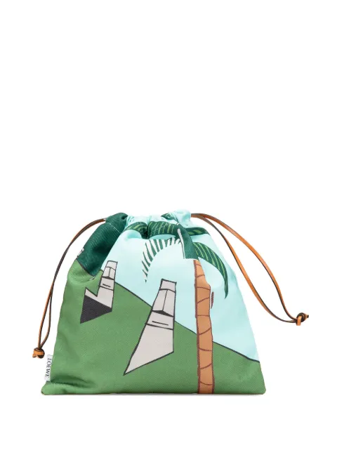 Loewe Pre-Owned 2020 Ken Price Easter Island Canvas Drawstring pouch