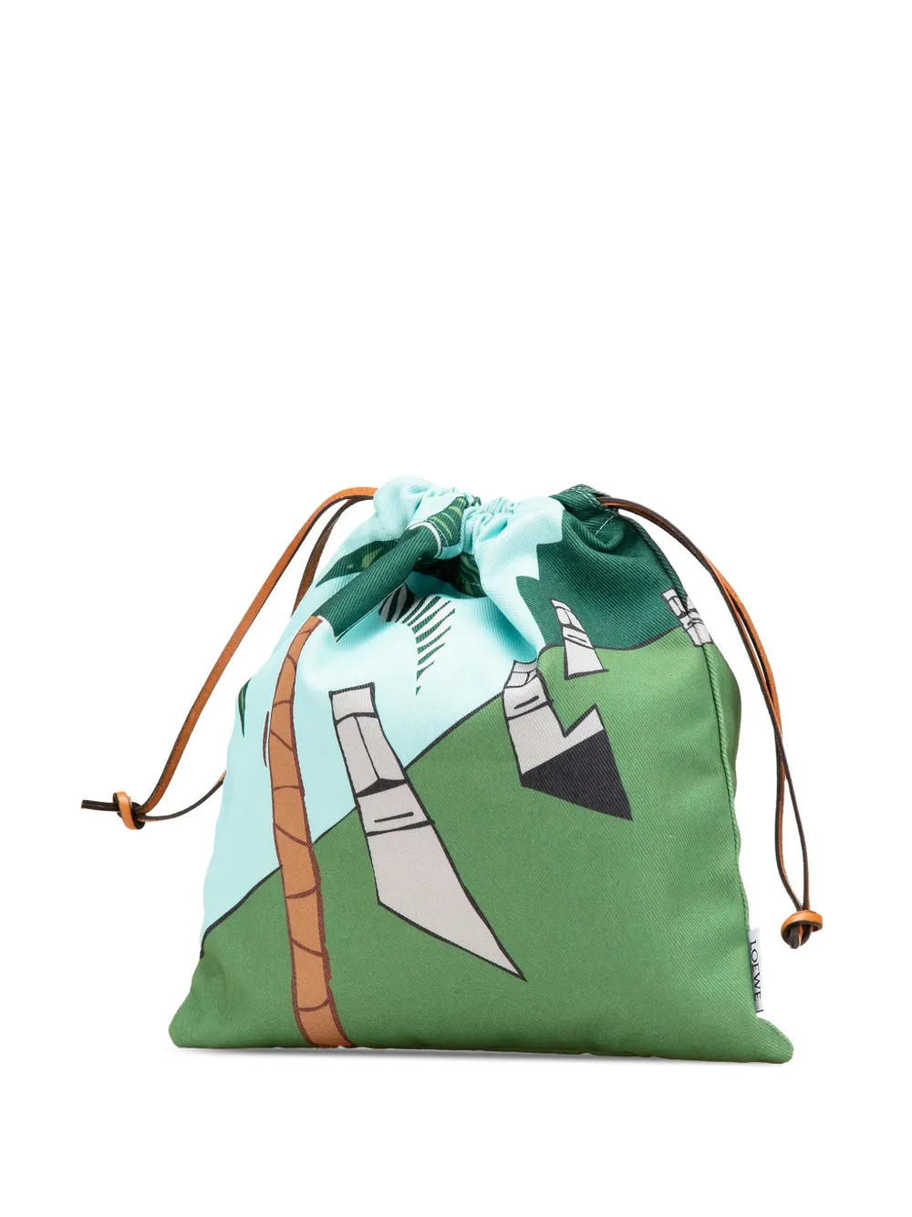 Pre-owned Loewe 2020 Ken Price Easter Island Canvas Drawstring Pouch