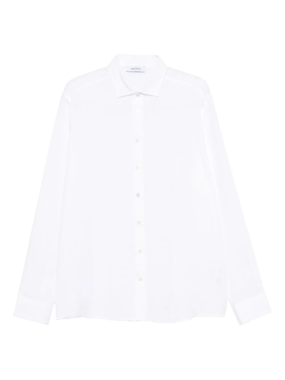 Gran Sasso ロングスリーブ シャツ - ホワイト Gran Sasso ロングスリーブ シャツ - ホワイト