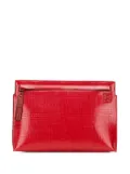 Loewe Pre-Owned 2015 Embossed Patent Anagram T Pouch clutch bag - Red