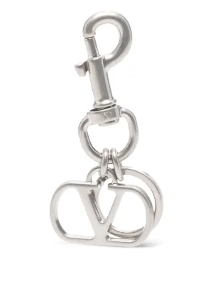 【関税＆送料込み】Valentino Garavani Keyrings E Chains Valentino Garavani V Logo Signature Goldtone Keychain Key