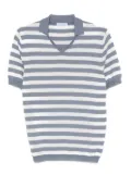 Gran Sasso striped polo-neck t-shirt - Grey