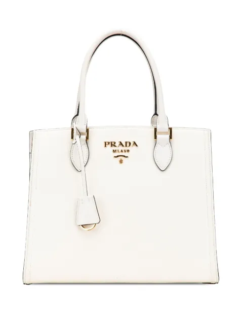 Prada Pre-Owned 2000-2024 Soft Calf Trimmed Saffiano Convertible Tote satchel