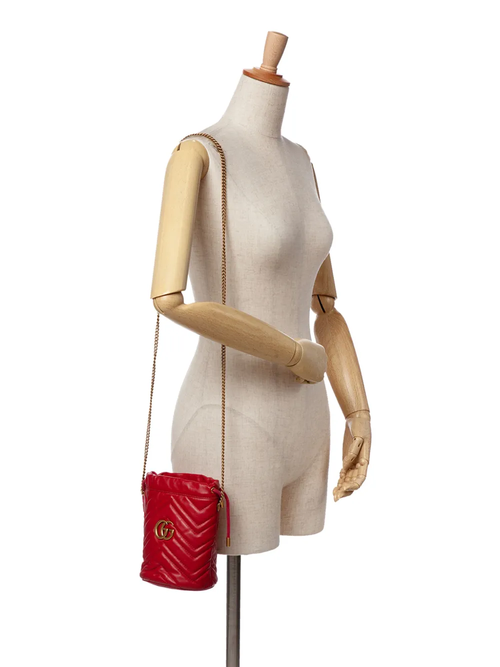 Gucci Pre-Owned 2016-2024 Small GG Marmont Matelasse Leather bucket bag | Pre-Owned | Image 2