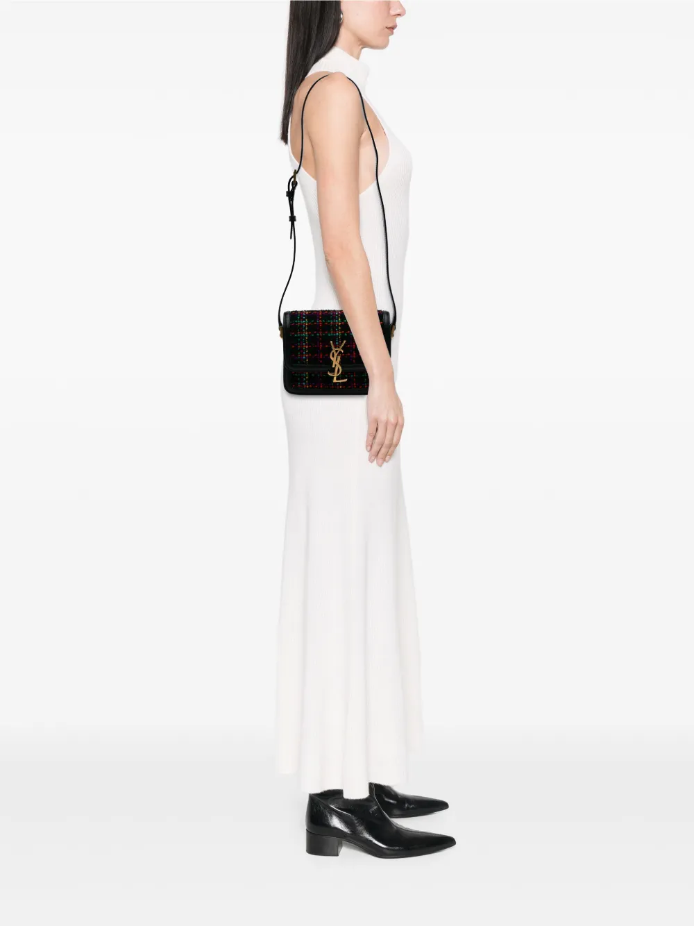 Saint Laurent Pre-Owned 2021 Small Tweed Solferino crossbody bag - Saint Laurent Pre-Owned 2021 Small Tweed Solferino crossbody bag -
